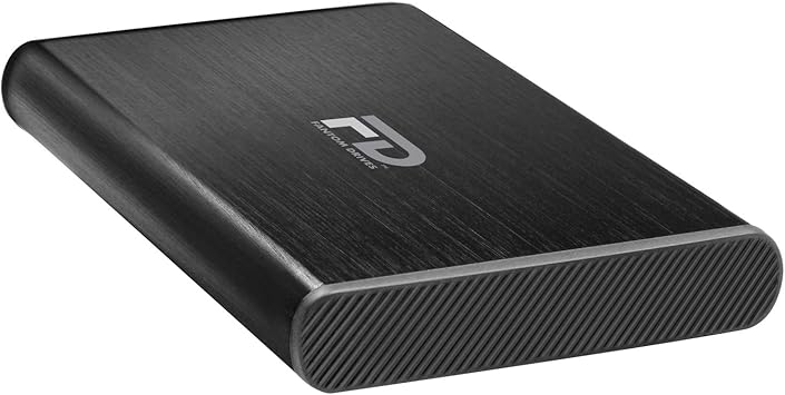 FD Portable 2TB Hard Drive - USB 3.2 Gen 1 - 5Gbps - GForce Mini Aluminum- Compatible with Mac/Windows/PS4/Xbox (GF3BM2000U) by Fantom Drives Stylish brushed black finish