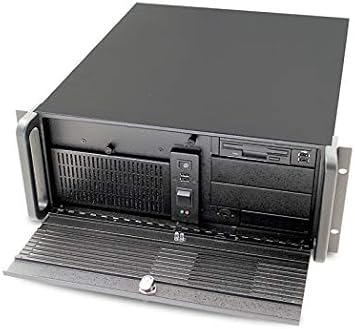 Aic RMC-4S Rackmount Chassis, 4U with Fan, Aluminum Door, Full Height 7 Slot Rear Panel, USB 3.0, W/O PSU, Black Color