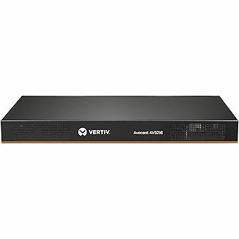 Vertiv Avocent AV3000 Rackmount KVM Over IP Switch, 16 Port KVM switches, Common Access Card (CAC), Local and Remote Access, Centralized Management, VGA, DisplayPort, DVI, HDMI, VGA Cable (AV3216-400)