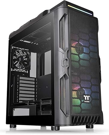 Thermaltake Level 20 RS Motherboard Sync ARGB ATX Mid Tower Gaming Computer Case with 2 200mm ARGB 5V Motherboard Sync RGB Fans + 140mm Black Rear Fan Pre-Installed CA-1P8-00M1WN-00