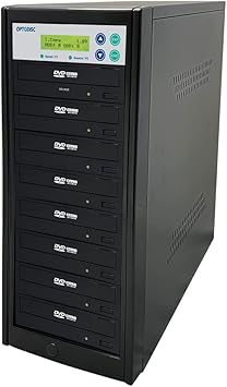 1 to 7 24X Burner M-Disc Support CD DVD Duplicator - Standalone Copier Duplication Tower OPTO-S7T-DVD-BK