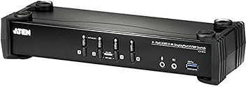 Aten 4-Port USB 3.0 4K DisplayPort Kvmp Switch (Cables Included)