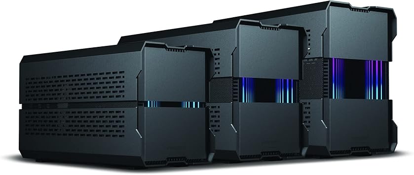 Phanteks (PH-ES121XT_DBK01) Evolv Shift XT, extendable Small Form-Factor Chassis, Mini-ITX Gaming Chassis, PCI-e Gen4 Riser Cable, Digital-RGB Infinity Mirror, Triple-Slot GPU Support, Black