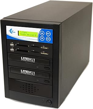 EZ Dupe 1 to 1 Media Mirror Plus Duplicator - Flash Media (SD CF USB) & Disc (DVD CD) to 1 Media / 1 DVD CD Disc Backup Copier M1001-SSP