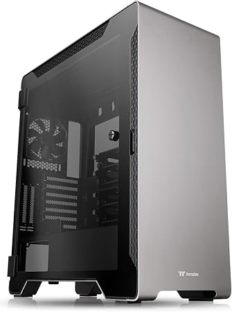 Thermaltake A500 Aluminum Tempered Glass ATX Mid Tower Gaming Computer Case with 3 Fans Pre-Installed CA-1L3-00M9WN-00