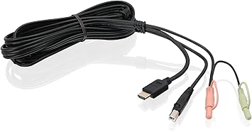 IOGEAR USB HDMI KVM Cable Set with Audio (TAA) 6 Foot, G2L802U