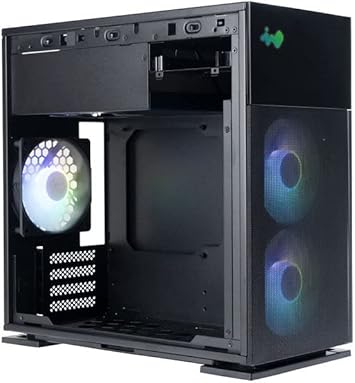 InWin 327 Micro ATX Gaming Computer Chassis with 3 Luna AL120 ARGB Case Fans