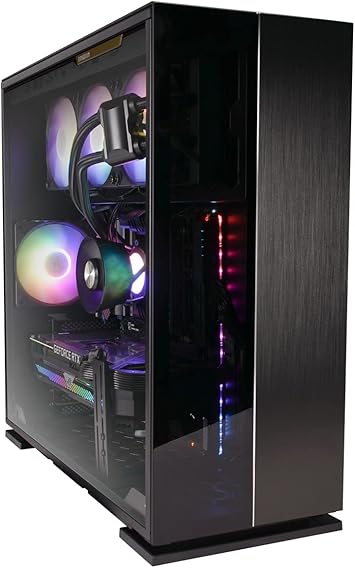 in Win IW-315BLK-1AL120 Aluminum & Glass Front Panel ATX Middle Tower Case