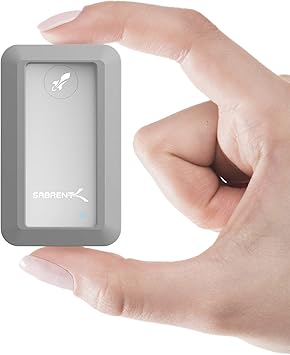 SABRENT Rocket Nano Rugged 512GB USB 3.2 10Gb/s External Aluminum Waterproof [IP67] SSD with Bumper Guard in Grey (SB-512-NAWP)