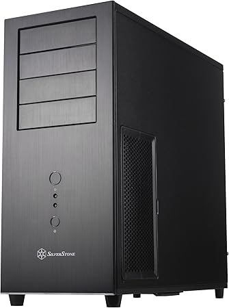 SilverStone Technology ATX Computer Case with Aluminum Front Panel SST-TJ04B-E-USA