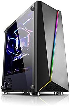 Bgears b-Draco5907-RGB Gaming PC Case, Include: 3 x 120mm ARGB Fan, 1 Fan Controller, 1 Remote, 1 x 12 inch LED Strip, USB3.0, Tempered Glass Side Panel, Support up to EATX, ATX, microATX, ITX, Black