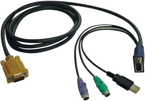 Tripp Lite P778-010 USB/PS2 Combo Cable for Select KVM (10 Feet),Black