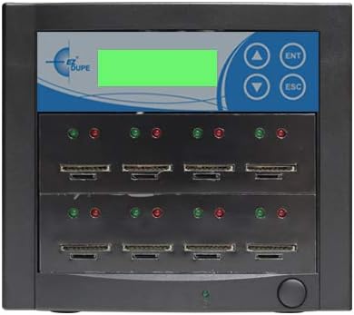 EZ Dupe 1 to 7 SD and TF (MicroSD) Duplicator - Secure Digital Flash Media SDXC SDHC Cloner Copier (35MB/Sec) with DOD Compliant Data Erase (EZDSDMSD7T - 3 Year Warranty)