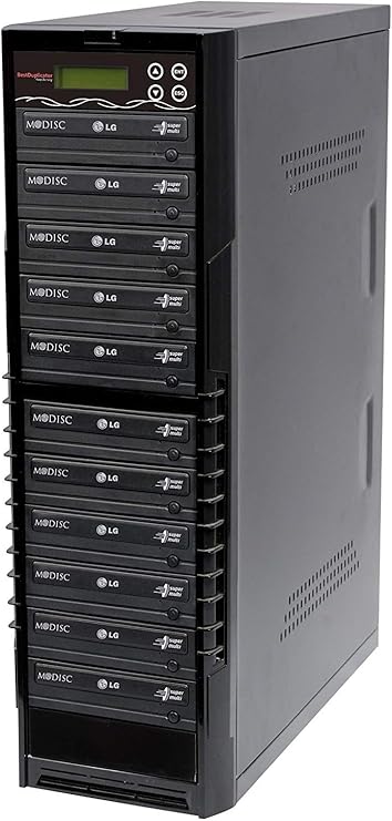 Bestduplicator BD-LG-10T 10 Target 24x SATA DVD Duplicator with Built-In LG Burner (1 to 10)