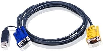 ATEN PS/2 to USB Intelligent KVM Cable - SPHD15M to VGA & USB A 2L5203UP, 10 Feet