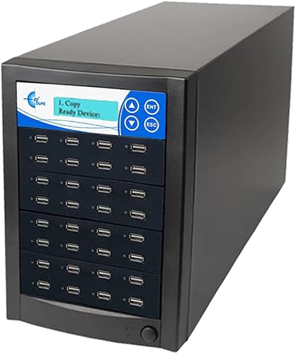 EZ Dupe 1 to 23 Xtreme USB Duplicator - Multiple Flash Media Thumb Drive Copier & External USB Hard Drive Cloner (35MB/Sec) with DOD Compliant Data Erase (U23-SSPX8)