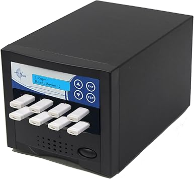 EZ Dupe 1 to 7 Xtreme USB Duplicator - Multiple Flash Media Thumb Drive Copier & External USB Hard Drive Cloner (35MB/Sec) with DOD Compliant Data Erase (U07-SSPX8)