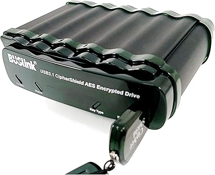 BUSlink CipherShield 256-bit AES USB-C SSD USB-Powered FIPS 140-2 Level 2 HIPAA USB 3.1 Gen 2/eSATA Hardware Encrypted External 2.5