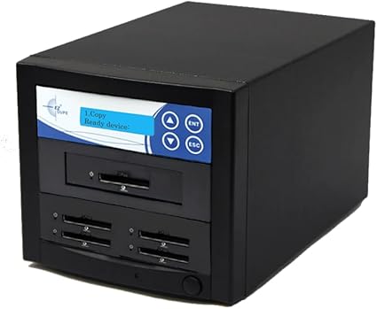 EZ Dupe 1 to 4 CFast Duplicator - High Speed Flash Memory Card Copier & DOD Eraser 9GB/Minute