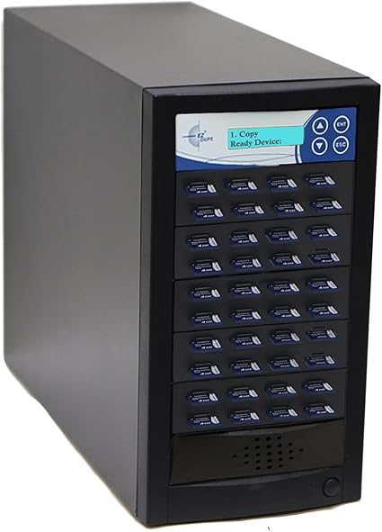 EZ Dupe 1 to 39 SD and TF (MicroSD) Duplicator - Secure Digital Flash Media SDXC SDHC Cloner Copier (35MB/Sec) with DOD Compliant Data Erase