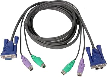 10Ft Micro Kvm 3In1 Cable Ps2v