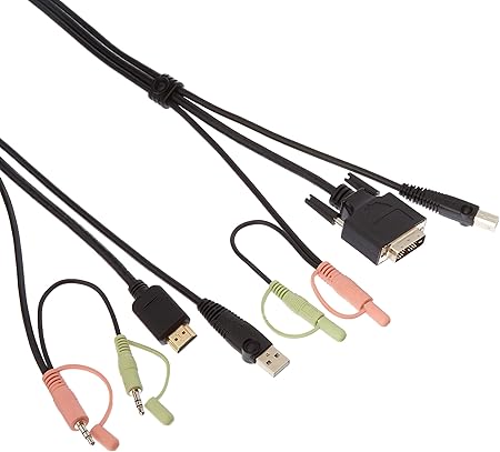 6' USB HDMI to DVI D KVM Cable