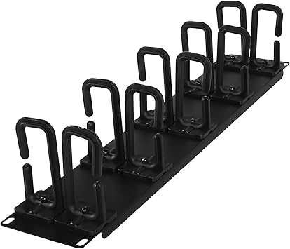 CyberPower CRA30006 Horizontal Cable Manager, 2U Rings Cases, Black