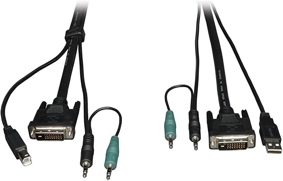 TRIPP LITE 10-Feet Cable Kit for B002-DUA2/B002-DUA4 Secure KVM Switches 10' (P759-010),Black