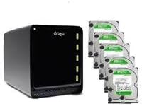 Drobo S 10 TB Bundle DR3A2-20EARS-5 - Includes One Drobo S and Five 2 TB WD Caviar Green Hard Drive (Black)