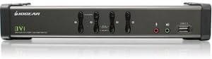 4-Port Dvi KVMp Switch with Audio and Ca