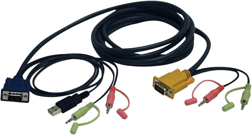 TRIPP LITE VGA/USB/Audio Combo Cable Kit 10-Feet for B006-VUA4-K-R KVM Switch (P756-010)