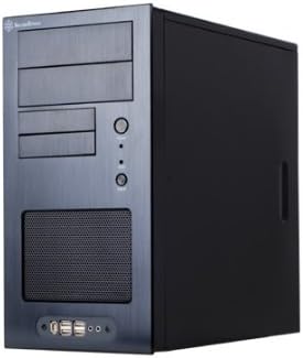 SilverStone Aluminum Front Panel/SECC Body MicroATX Mid Tower Computer Case TJ08B - Retail (Black)