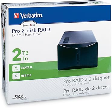 Verbatim 96742 2TB USB/eSATA 2-Disk RAID Desktop Hard Drive