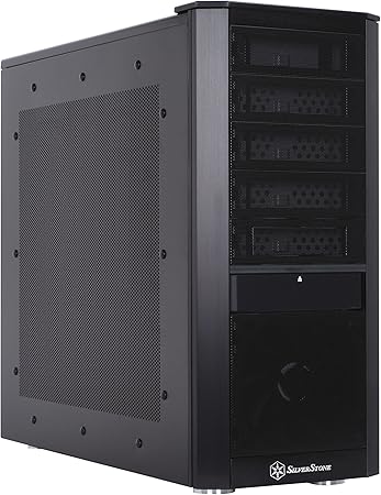 SilverStone Aluminum Front Panel/SECC Body ATX Mid Tower Computer Case KL02B - Retail (Black)