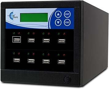 EZ Dupe 1 to 7 USB Duplicator and Tester - USB 2.0/3.0/3.1 Flash Drive Media Memory Copier with DOD Eraser (EZDUSB7T - 3 Year Warranty) 35MB/Sec