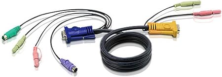 ATEN 2L5303P MasterView Max PS/2 KVM Cable with Audio (10 Feet)