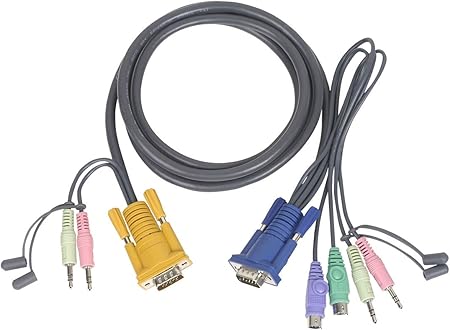 IOGEAR Micro-Lite Bonded All-in-One PS/2 KVM Cable, 15 Feet. G2L5305P