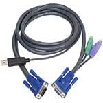 ATEN Intelligent KVM Cable 2L5503UP - Keyboard/Mouse/Video Cable - 10 ft (2L5503UP)