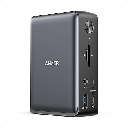 Anker Docking Station, Anker 575 USB-C Docking Station (13-in-1), Triple Display, 4K HDMI, 10 Gbps USB-C and 5 Gbps USB-A Data, 85W Charging for Laptop, 18W Charging for Phone, Ethernet, Audio, SD 3.0