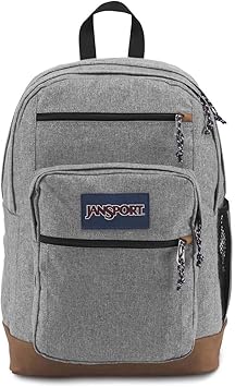 JanSport Cool Backpack, with 15-inch Laptop Sleeve - Large Computer Bag Rucksack with 2 Compartments, Ergonomic Straps, Grey Letterman