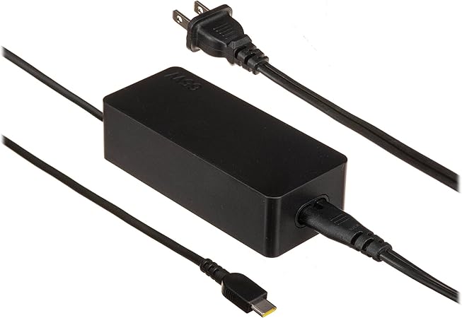 Lenovo 65w USB Type C Ac Adapter 4X20M26268 With 2 Prong Power Cord Included, Black In The Original Retail Packaging.