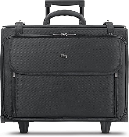 Solo Morgan Rolling Hard Side Catalog and Laptop Case, Black