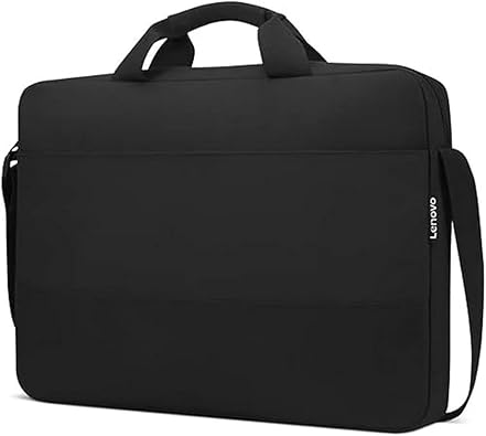 Lenovo Laptop Shoulder Bag T215 15.6 inch - Black- Slip Laptop Compartment - Front Zippered Pocket - Adjustable Strap