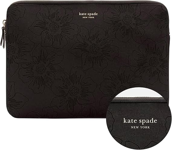 Kate Spade New York Slim Padded Laptop Sleeve 13 Inch - Reverse Hollyhock Matte - for 13 inch MacBook Pro M3 Max/M3 Pro/M3/M2 Max/M2 Pro/M2/M1 Max/M1 Pro/M1