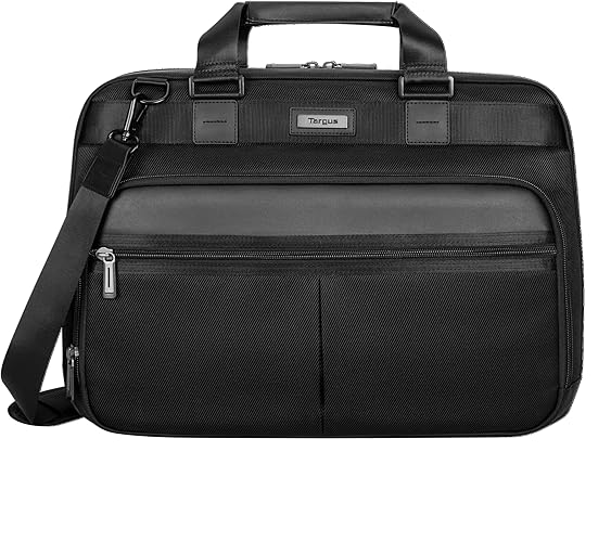 Targus Mobile Elite Laptop Bag for 15.6-inch Laptops, TSA Checkpoint-Friendly Design, Messenger Bag for Men /Women, Computer Bag & Laptop Case for Mac/PC/Dell/Lenovo/HP, Black (TBT045US)