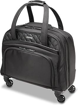 Kensington Contour 2.0 Laptop Rolling Bag, Briefcase, Laptop Spinner, Laptop Roller Bag wheeled,15.6”, Water Resistant, Black (K60380WW)