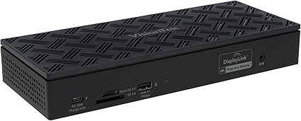 VisionTek VT8000 USB-C 4X Monitor Docking Station - 100W Power, 4X HDMI, 4X DP, 4X USB-A, 1x USB-C PD, Audio, 2.5 Gbps Ethernet for Windows/MacOS