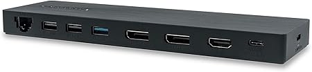 VisionTek VT2000 USB-C MST 3x Monitor Docking Station - 2x DispayPort, 1x HDMI, 4x USB Ports, Audio, Ethernet, SD Reader for Windows