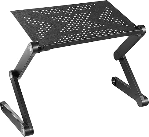 Mount-It! Adjustable Laptop Stand, Portable Standing Desk, Large Size Aluminum Bed Lap Tray for Notebook, Lightweight and Multi-Functional for Work, School, Home and Bed