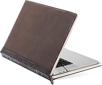 Twelve South BookBook V2 for 14 inch M1 MacBook | Vintage Full-Grain Leather Book case/Sleeve with Interior Pocket